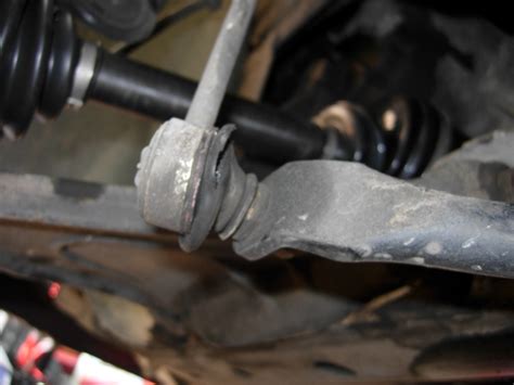 Replace them with the polyurethane ones and you'll be golden. . Symptoms of bad stabilizer bar bushings